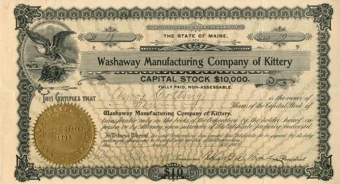 Washaway Manufacturing Co. of Kittery